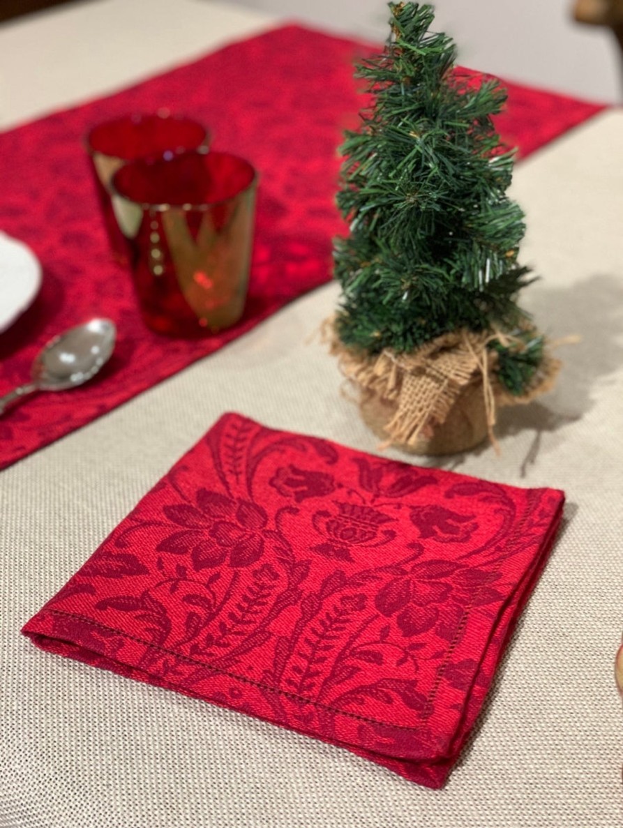 Tisch Busatti | Donna Di Coppe Serviette-Weihnachtsrot