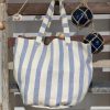 Accessoires Busatti | Strandtasche-Briscola Rigato Hellblau/Creme