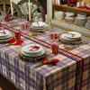 Tisch Busatti | Tartan-Tischdecke