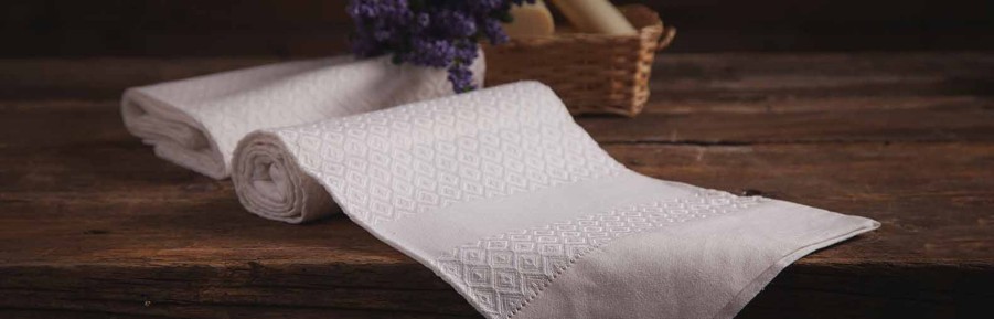 Bad Busatti | Fior Di Margherita-Face Towel Weiss